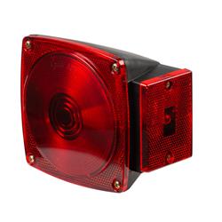 Trailer Light Grote Industries 52302-5 Stop/ Turn/ Tail Light With Side marker Light, Incandescent Bulbs, Square Housing, Red Lens, 4-1/2" Square, Includes Mounting Hardware - Young Farts RV Parts