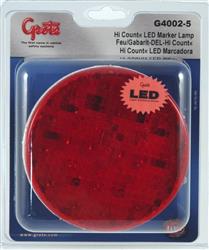 Trailer Light Grote Industries G4002-5 Hi Count ®, Stop/ Turn/ Tail Light, LED Bulbs, Round, Red Lens, 4- 1/3" Diameter, Single - Young Farts RV Parts