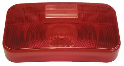 Trailer Light Lens Peterson Mfg. V25922-25 Replacement Lens For Peterson Trailer Light Part Number 25922, Rectangular, Red, Snap-On - Young Farts RV Parts