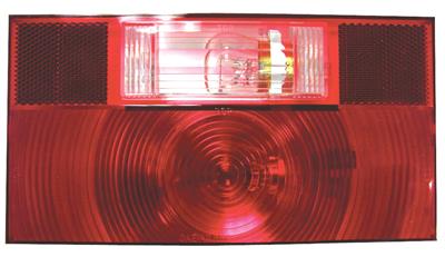 Trailer Light Peterson Mfg. V25912 Stop/ Turn/ Tail Light, Incandescent Bulb, Rectangular, Red, 8-9/16
