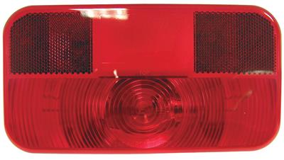 Trailer Light Peterson Mfg. V25921 Stop/ Turn/ Tail Light, Incandescent Bulb, Rectangular, Red, 8-9/16" Length x 4-5/8" Width - Young Farts RV Parts