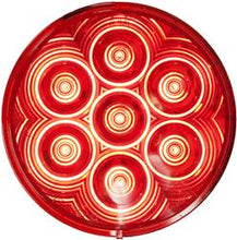 Load image into Gallery viewer, Trailer Light Peterson Mfg. V826KR-7 Stop/ Turn/ Tail Light, LED Bulb, Round, Red Lens, 4&quot; Diameter, With Grommet And 431-491 Plug - Young Farts RV Parts