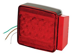 Trailer Light Wesbar 273056 6-Function Tail Light, LED, Red Lens, 5.12" x 4-1/2" x 1.85" Size, Right/Curbside, Submersible With offerings of both incandescent and LED lighting for vehicles and trailers, plus an extensive line of 12 Volt electrical connect - Young Farts RV Parts
