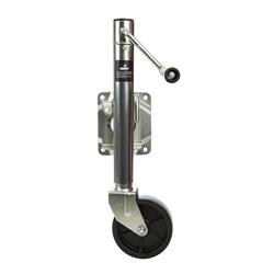 Trailer Tongue Jack Husky Towing 30655 Manual A-Frame Round Side Wind, Swivel Style, 1000 Pound Capacity, 10