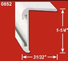 Trim Molding AP Products 021-85203-8 Long Leg Insert Corner Molding Type, 1-1/4" Height x 31/32" Width x 8 Foot Length - Young Farts RV Parts