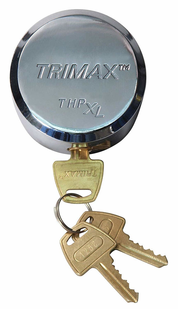 Trimax THPXL-AL SV - "Hockey Puck" Internal Shackle Trailer Door Lock - Rekeyable - Silver - Young Farts RV Parts