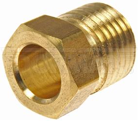 Tube End Fitting Nut Dorman 785-292D OE Solutions ™, 1/2" Outer Diameter, 0.55" Length, Brass, Single - Young Farts RV Parts