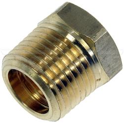 Tube End Fitting Nut Dorman 785-440D OE Solutions ™, 3/8" MNPT x 1/4" FNPT End Size, 0.71" Length, Brass, Single - Young Farts RV Parts