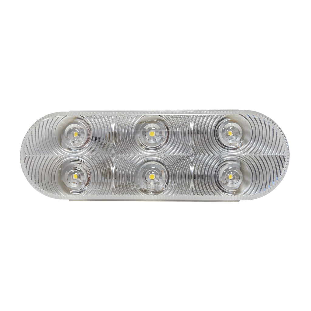 Uni-Bond LED2238-6C - LED Oval Back Up Lamp – 6 Diodes Clear - Young Farts RV Parts