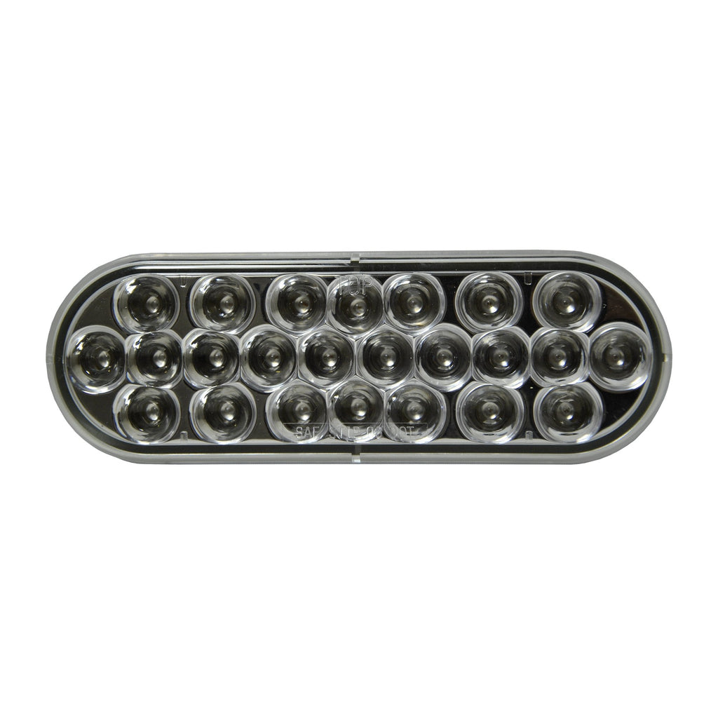 Uni-Bond LED2238C-24R - 6.5" x 2.25" Side Marker 24 x LED Light Clear/Red - Young Farts RV Parts