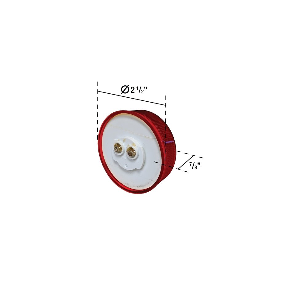 Uni-Bond LED2500-6R - LED 2.5" Round Marker Lamp Red - 6 Diode - Young Farts RV Parts