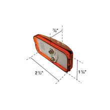 Load image into Gallery viewer, Uni-Bond SE1225A - 1&quot; x 2&quot; Rectangle Side Marker Light Amber - Young Farts RV Parts