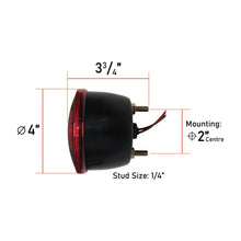Load image into Gallery viewer, Uni-Bond TL4401 - Stop/Turn/Tail Trailer Lamp for Vehicles under 80? Red Round 4&quot; - Young Farts RV Parts