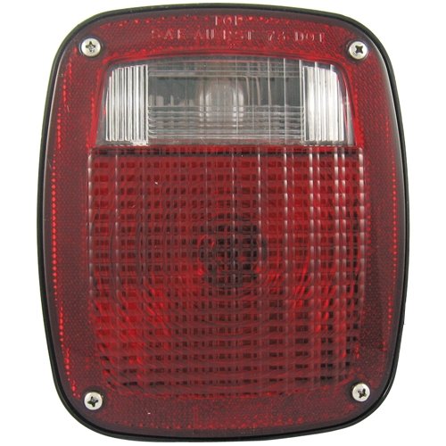 Uni-Bond TL6400 - 6" x 7" Rectangle Trailer Tail Light Red - Young Farts RV Parts