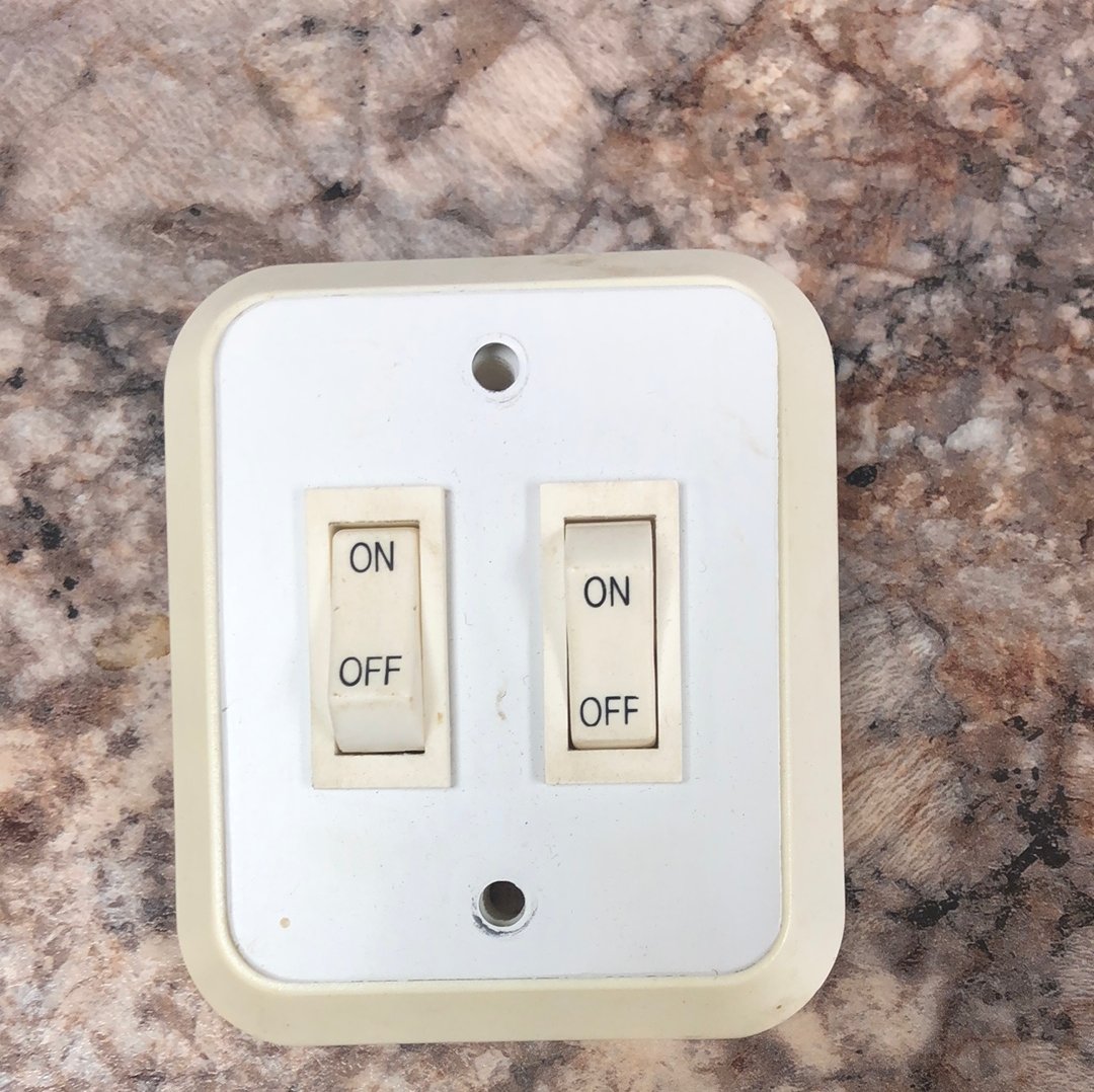 Used 12v RV Double Light Switch - Young Farts RV Parts