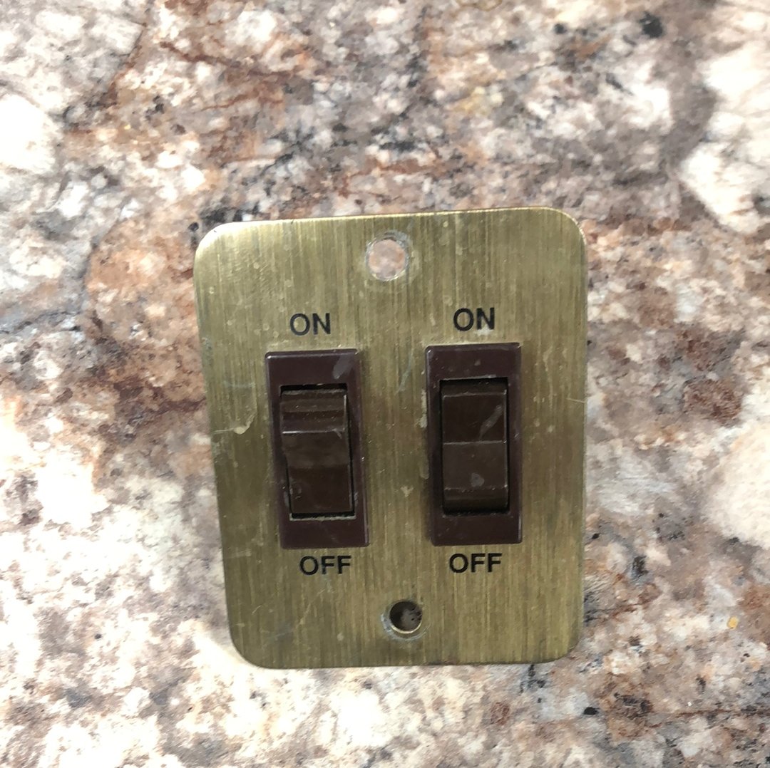 Used 12v RV Double Light Switch - Young Farts RV Parts