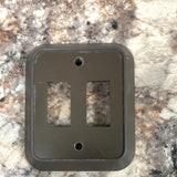 Used 12v RV Double Light Switch wall plate / faceplate cover