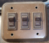 Used 12v RV Triple Light Switch