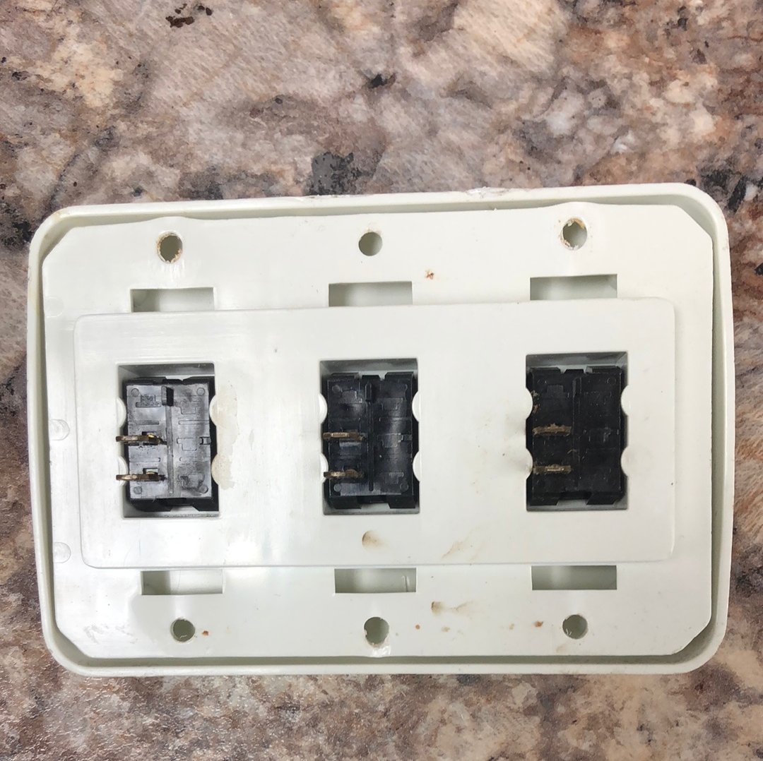 Used 12v RV Triple Light Switch - Young Farts RV Parts