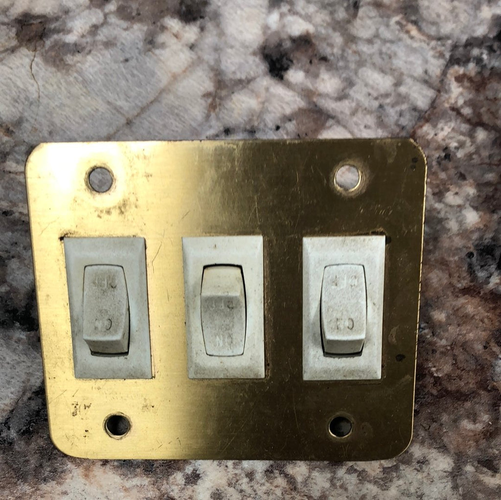 Used 12v RV Triple Light Switch - Young Farts RV Parts