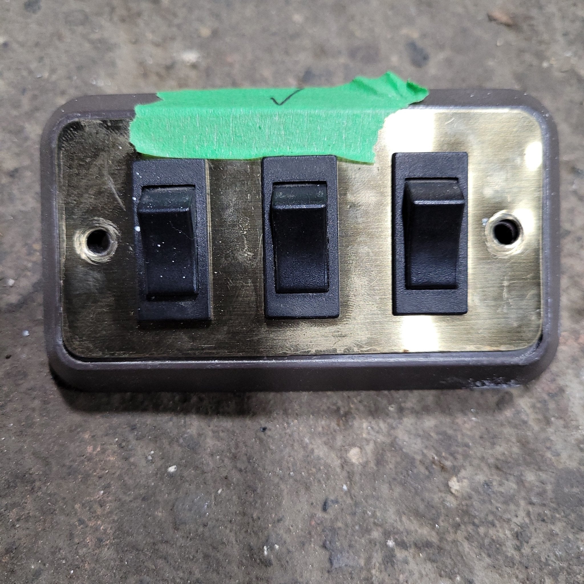 Used 12v RV Triple Light Switch - Young Farts RV Parts