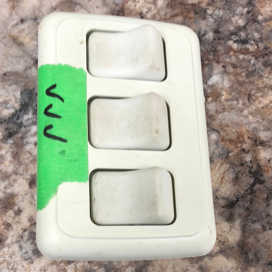 Used 12v RV Triple Light Switch - Young Farts RV Parts