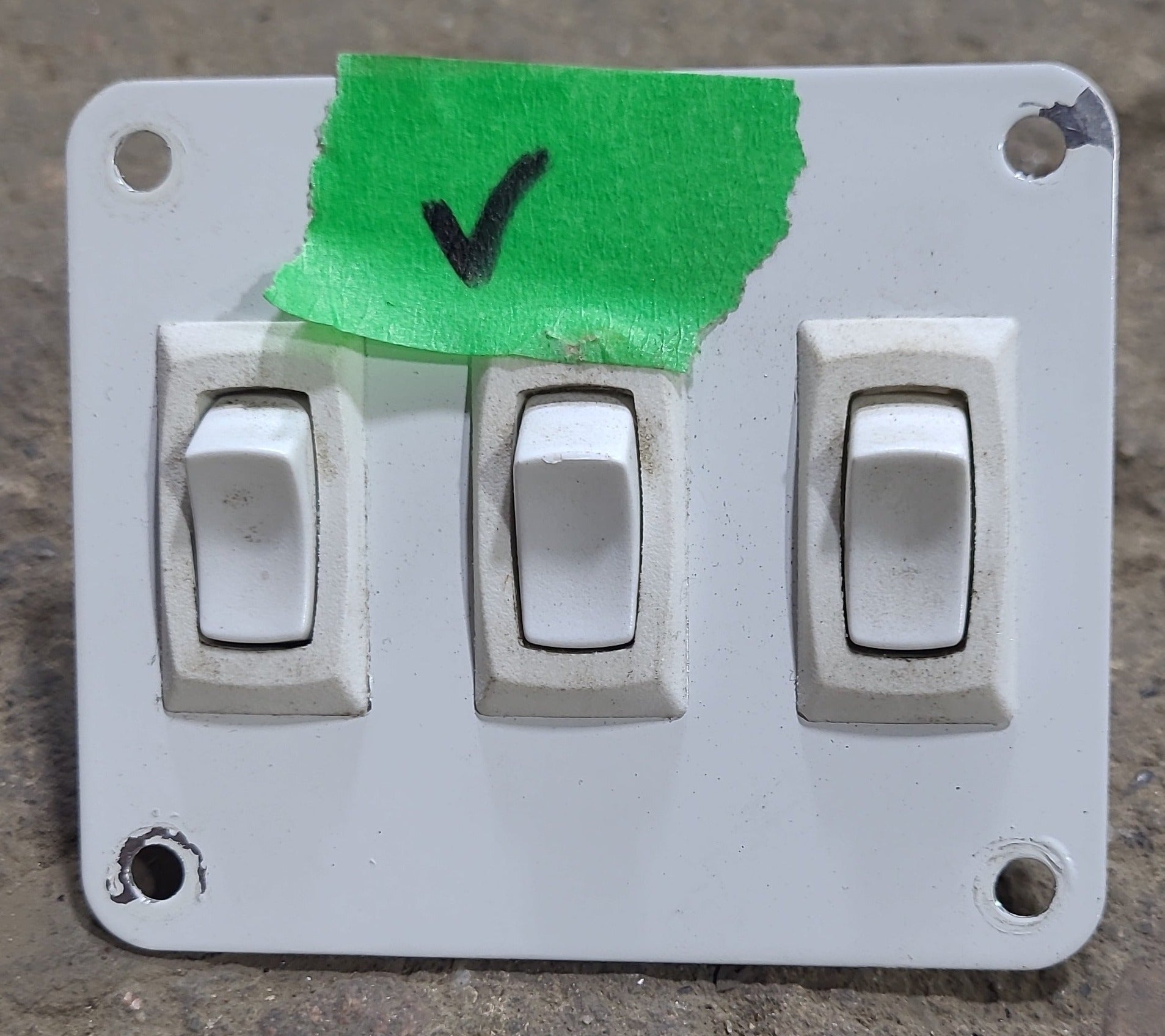 Used 12v RV Triple Light Switch - Young Farts RV Parts