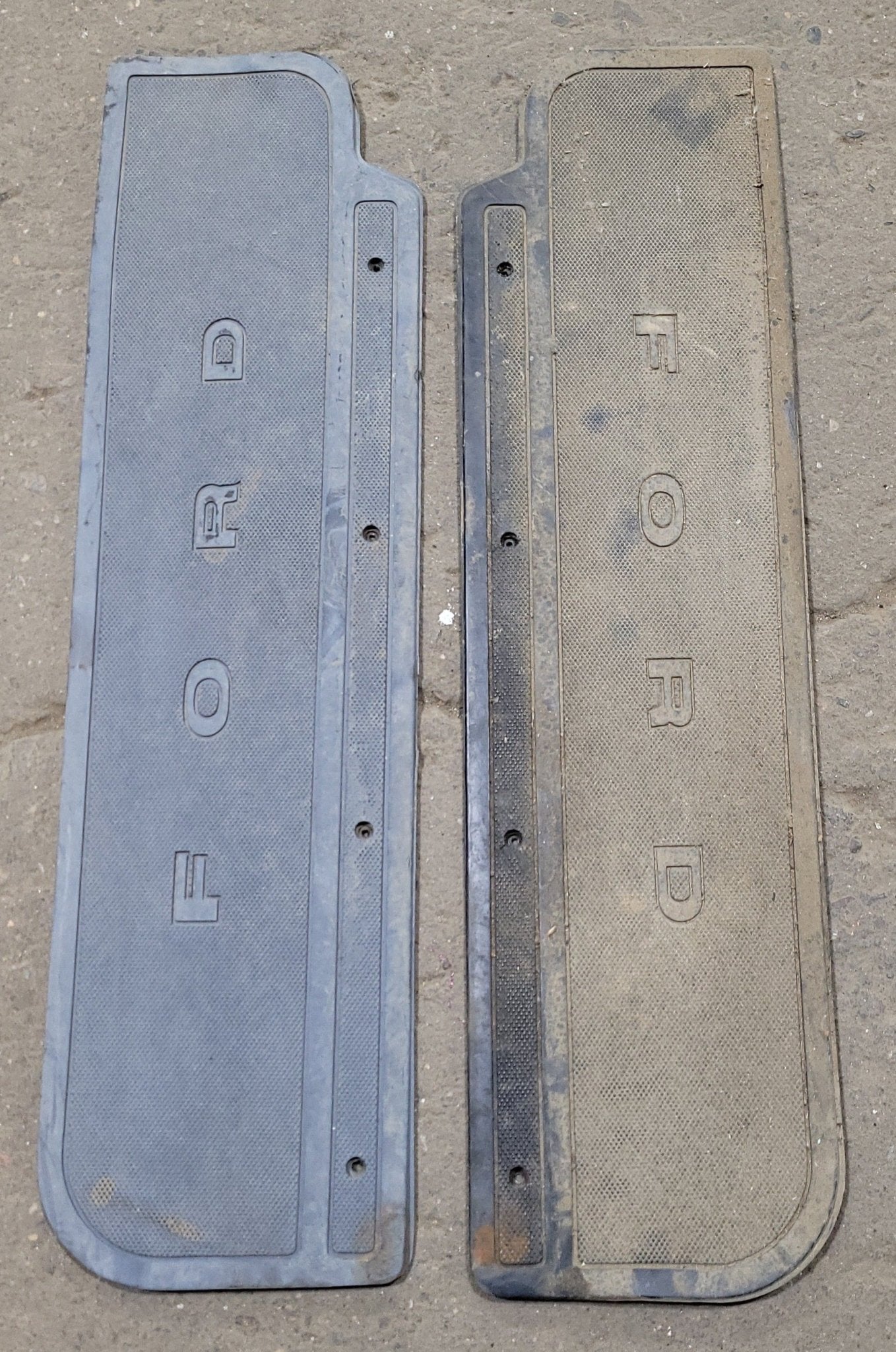 Used 1980 Ford Frontier Motorhome Side Step Panel Floor Mat- Set of 2 - Young Farts RV Parts