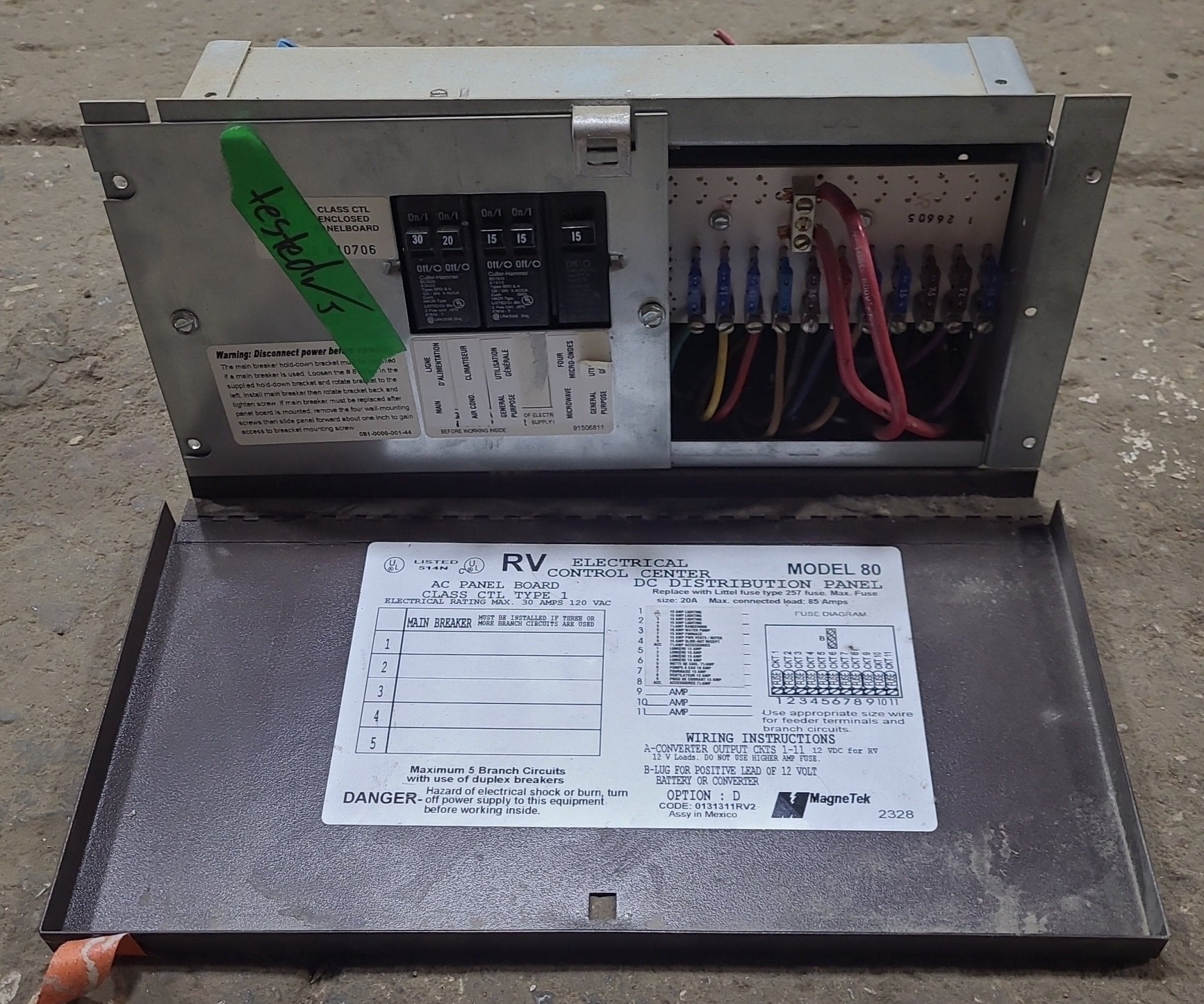 Used 30 AMP MAGNETEK DC Distribution Panel - Young Farts RV Parts