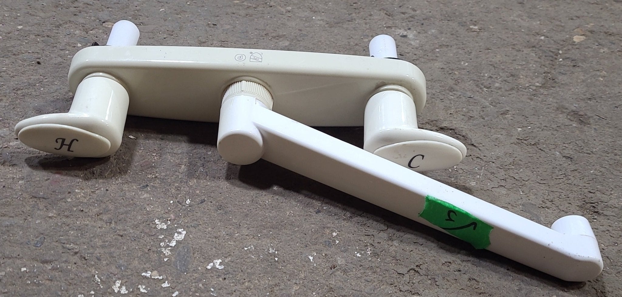 Used 8" Kitchen Faucet Bone with Bone Handles - Young Farts RV Parts