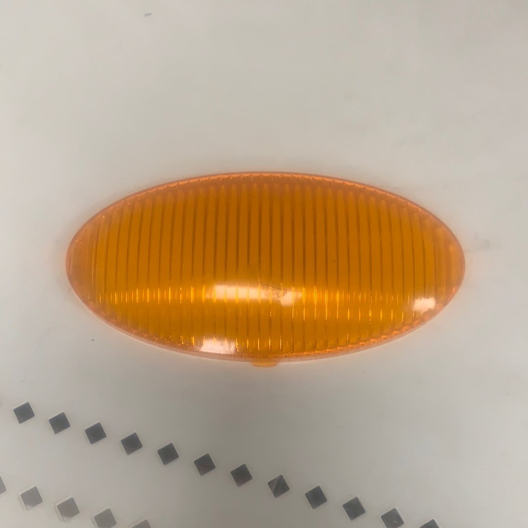 Used amber replacement lens oval porch light - Young Farts RV Parts