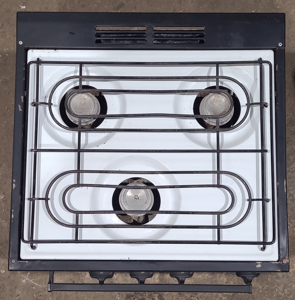 Used Atwood / Wedgewood range stove 3-burner R-1738W1 - Young Farts RV Parts