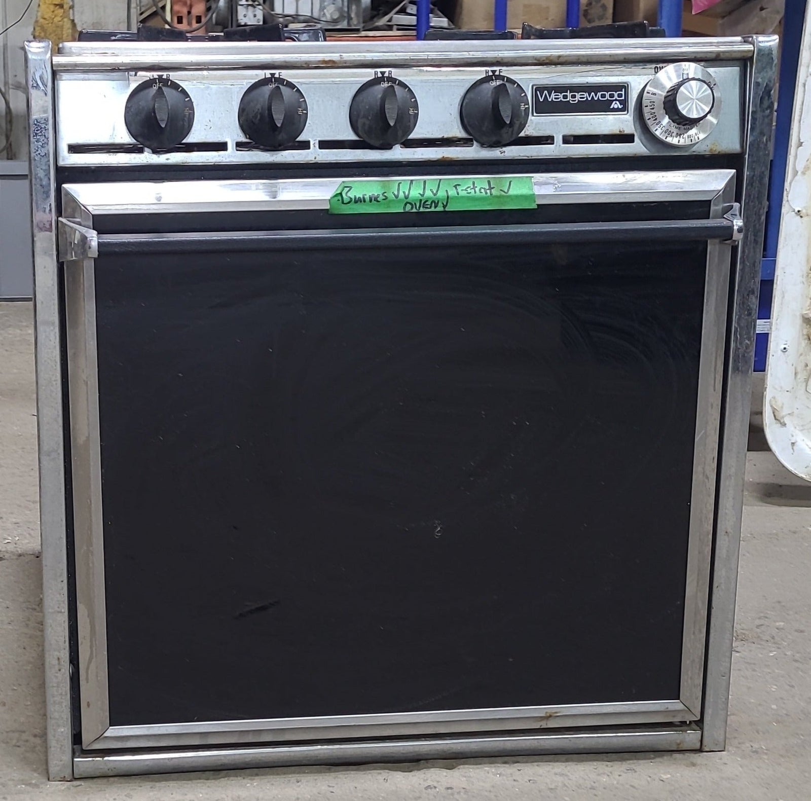 Used Atwood / Wedgewood range stove 4-burner Retro/ Vintage - T2150 BG - Young Farts RV Parts