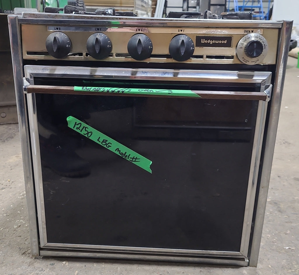 Used Atwood / Wedgewood range stove 4-burner Retro/ Vintage | T2150 LBG - Young Farts RV Parts