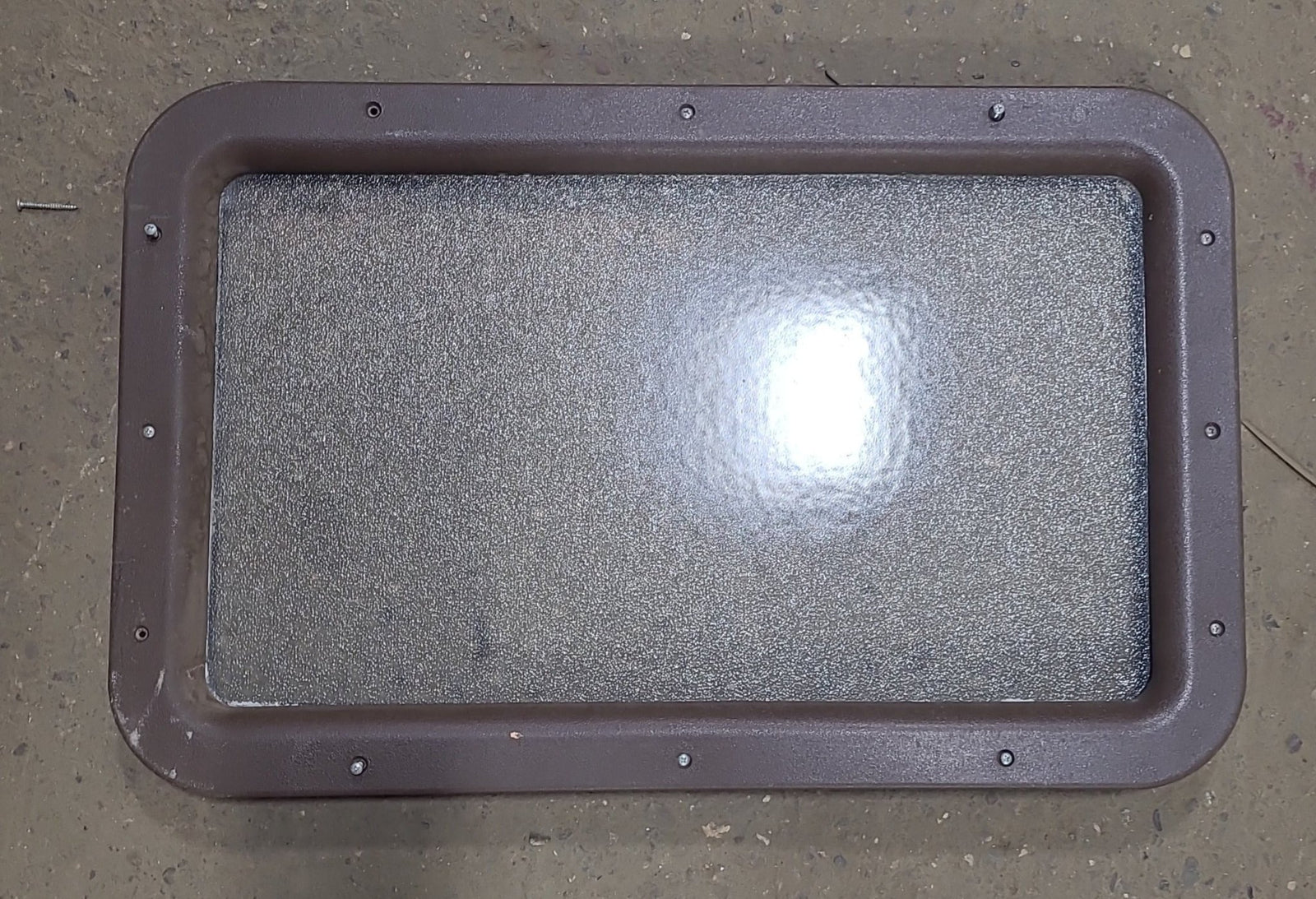 Used Black/ Brown Entry door window : 24 3/4