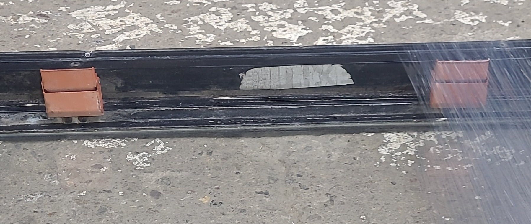 Used Black Radius Emergency Opening Window : 21 3/4" W x 59 3/4" H x 1 1/4" D - Young Farts RV Parts