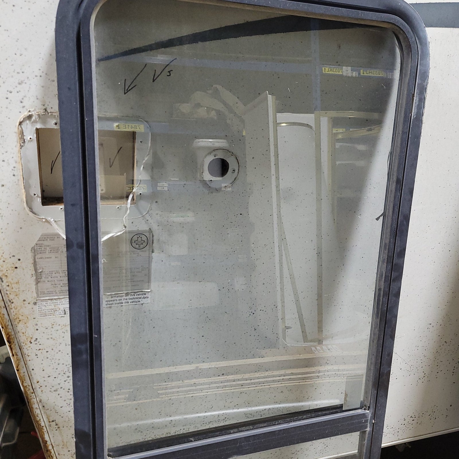 Used Black Radius Emergency Opening Window : 21 3/4