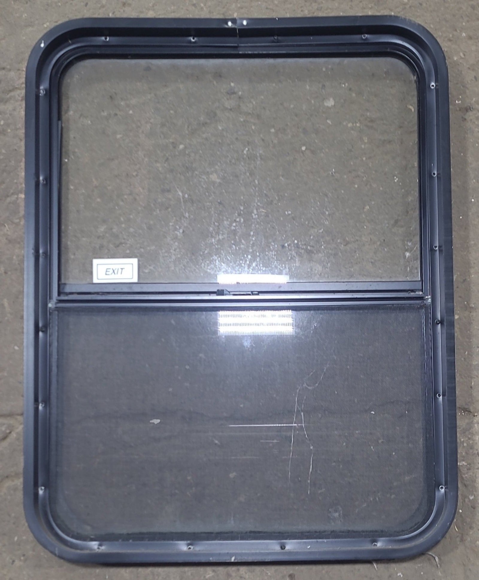 Used Black Radius Emergency Opening Window : 26 1/4