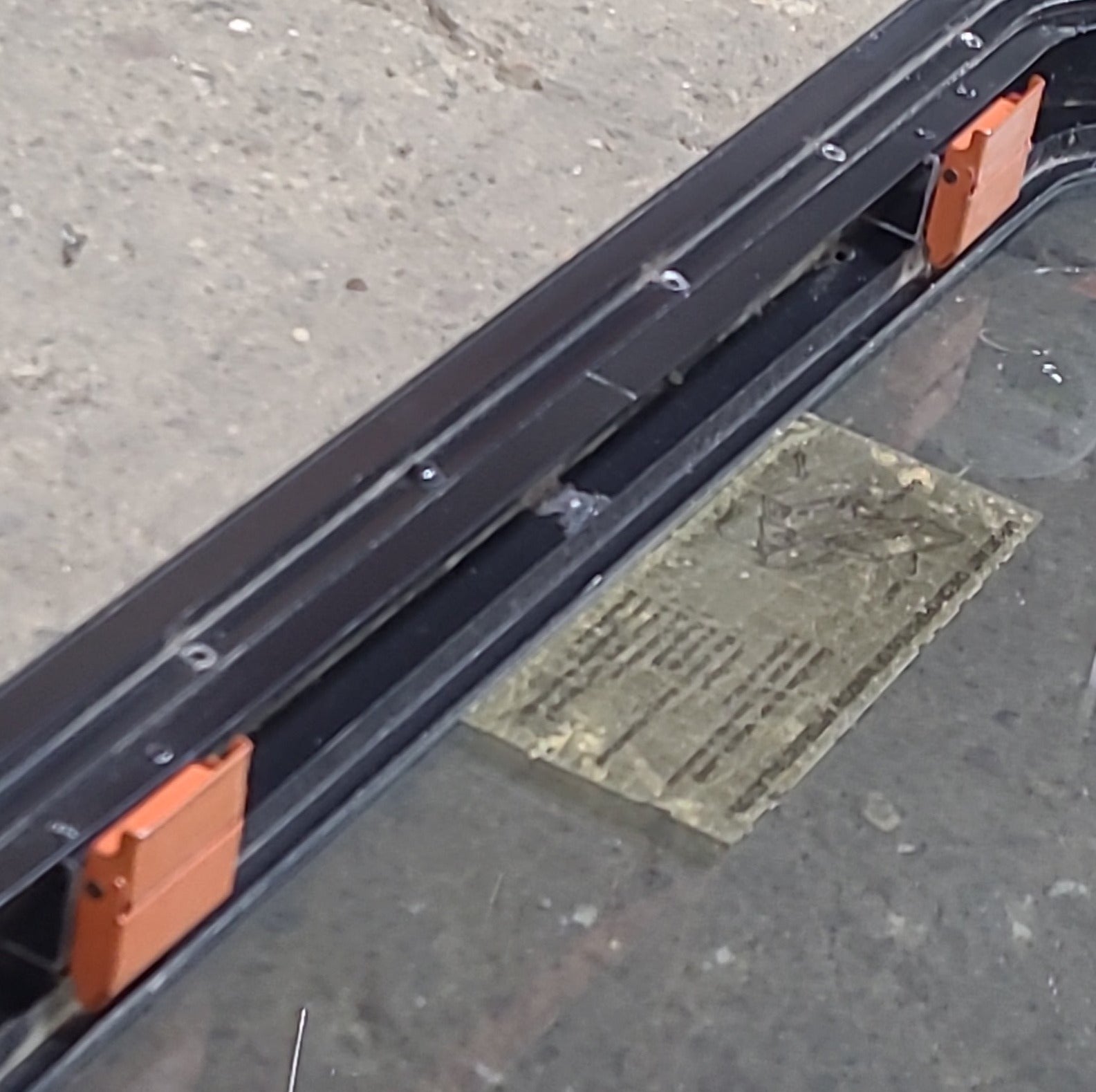Used Black Radius Emergency Opening Window : 29 3/8