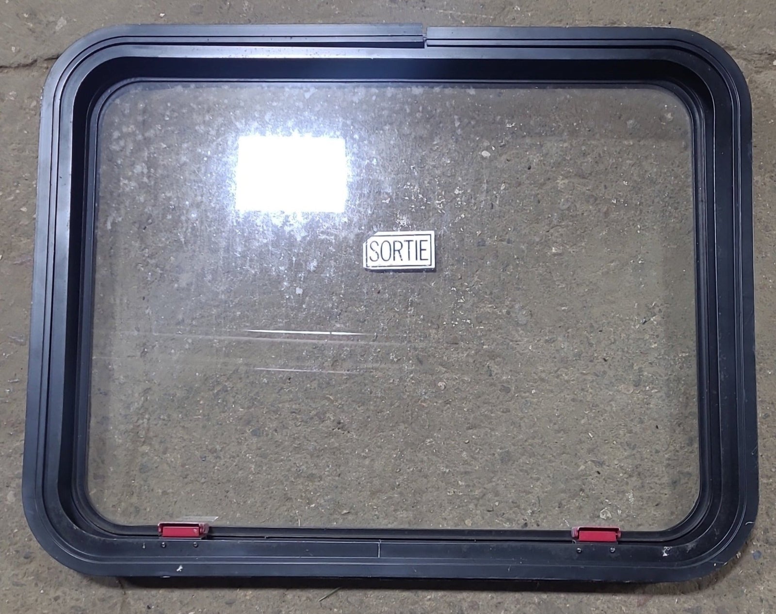 Used Black Radius Emergency Opening Window : 30 3/4