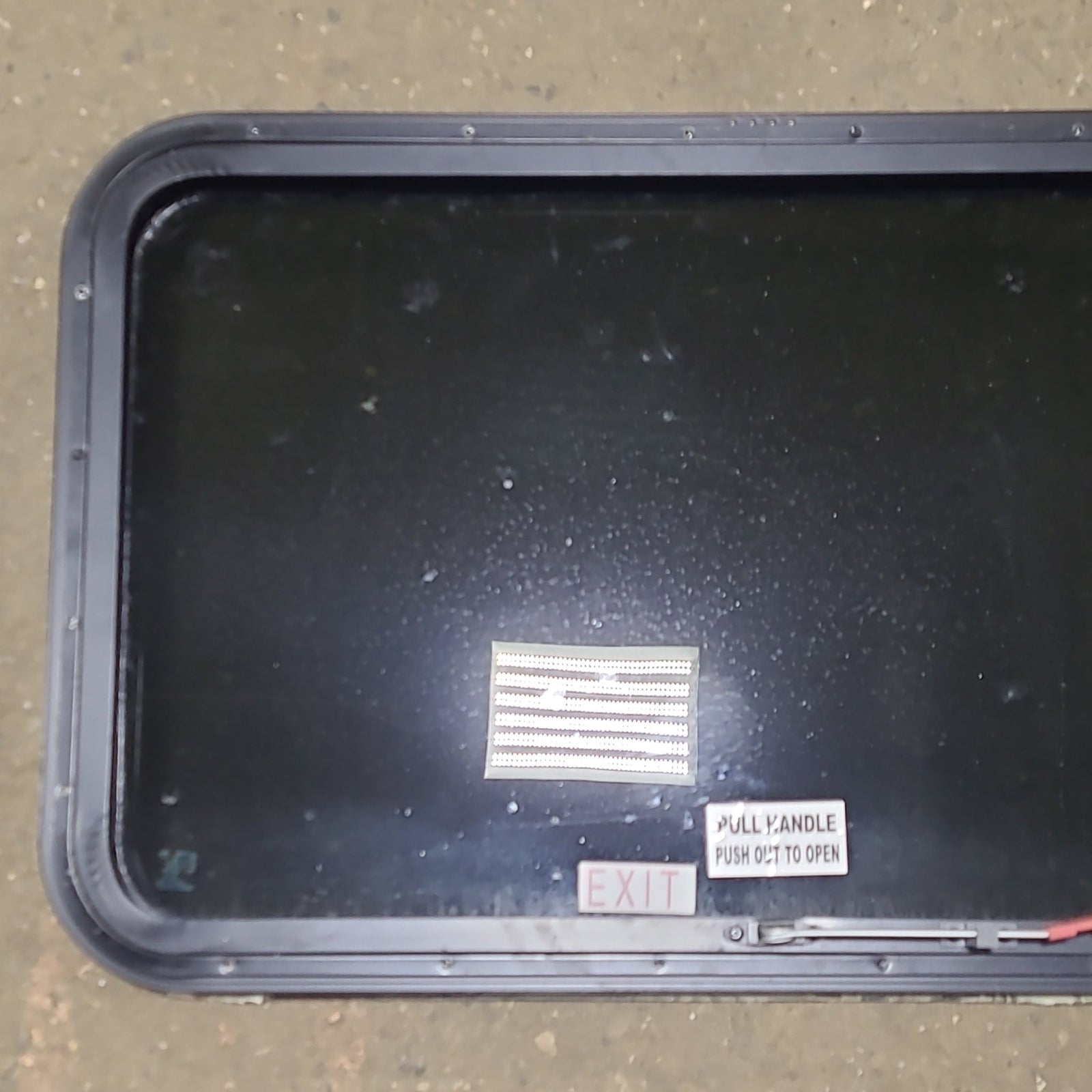 Used Black Radius Emergency Opening Window : 35 1/2