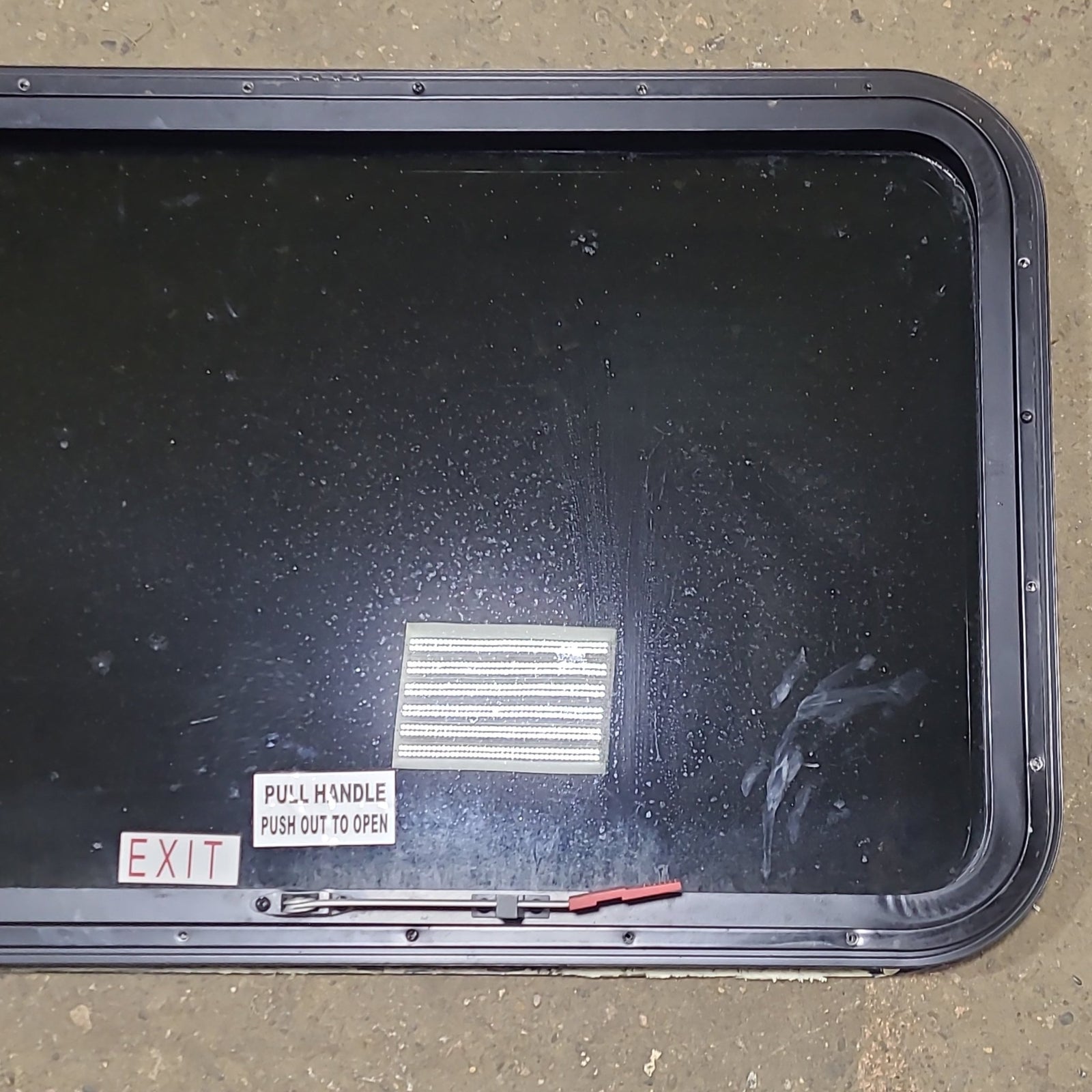 Used Black Radius Emergency Opening Window : 35 1/2