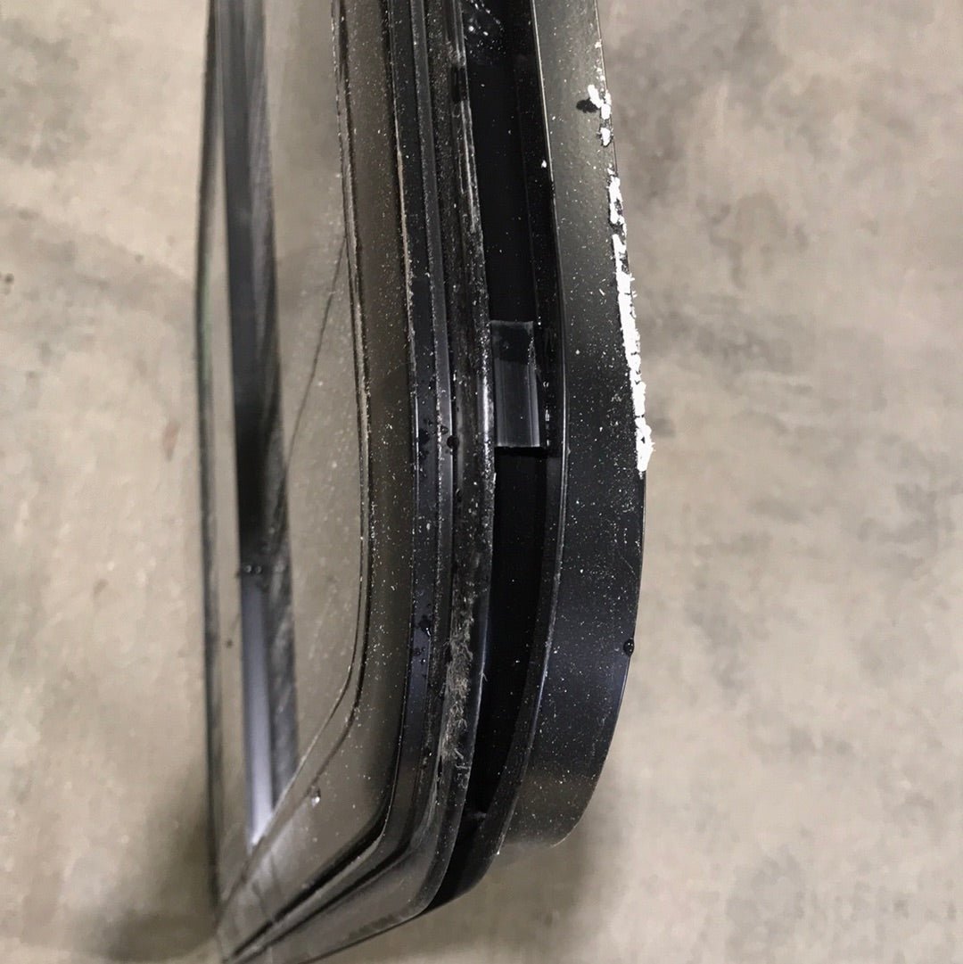 Used Black Radius Emergency Opening Window : 41 1/2" W x 26" H x 1" D - Young Farts RV Parts