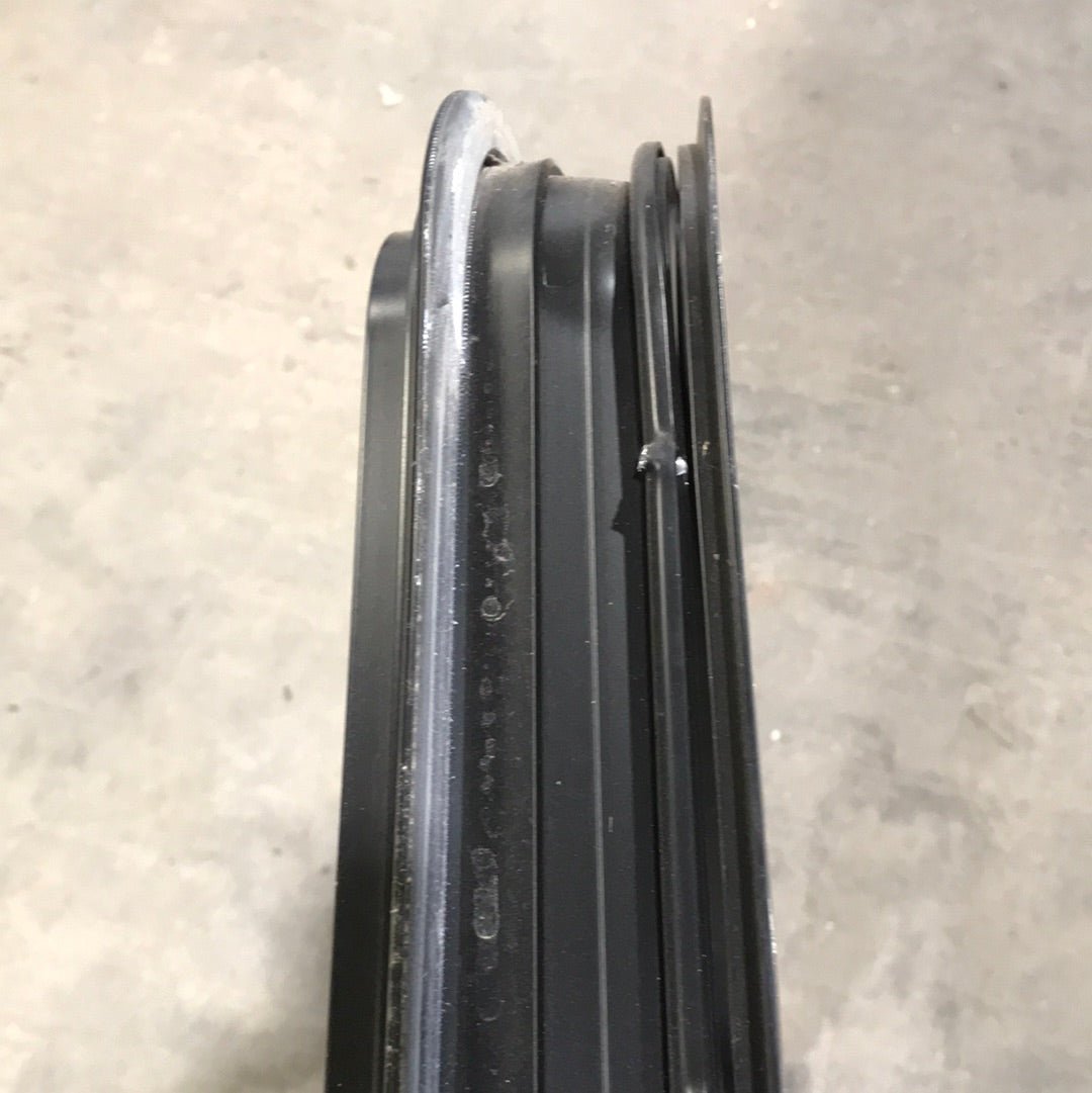 Used Black Radius Emergency Opening Window : 47 1/2" W x 34 1/2" H x 2" D - Young Farts RV Parts