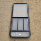 Used Black Radius Emergency Opening Window : 47 1/2 X 21 1/2 X 2