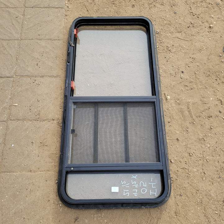 Used Black Radius Emergency Opening Window : 47 1/2 X 21 1/2 X 2" D - Young Farts RV Parts