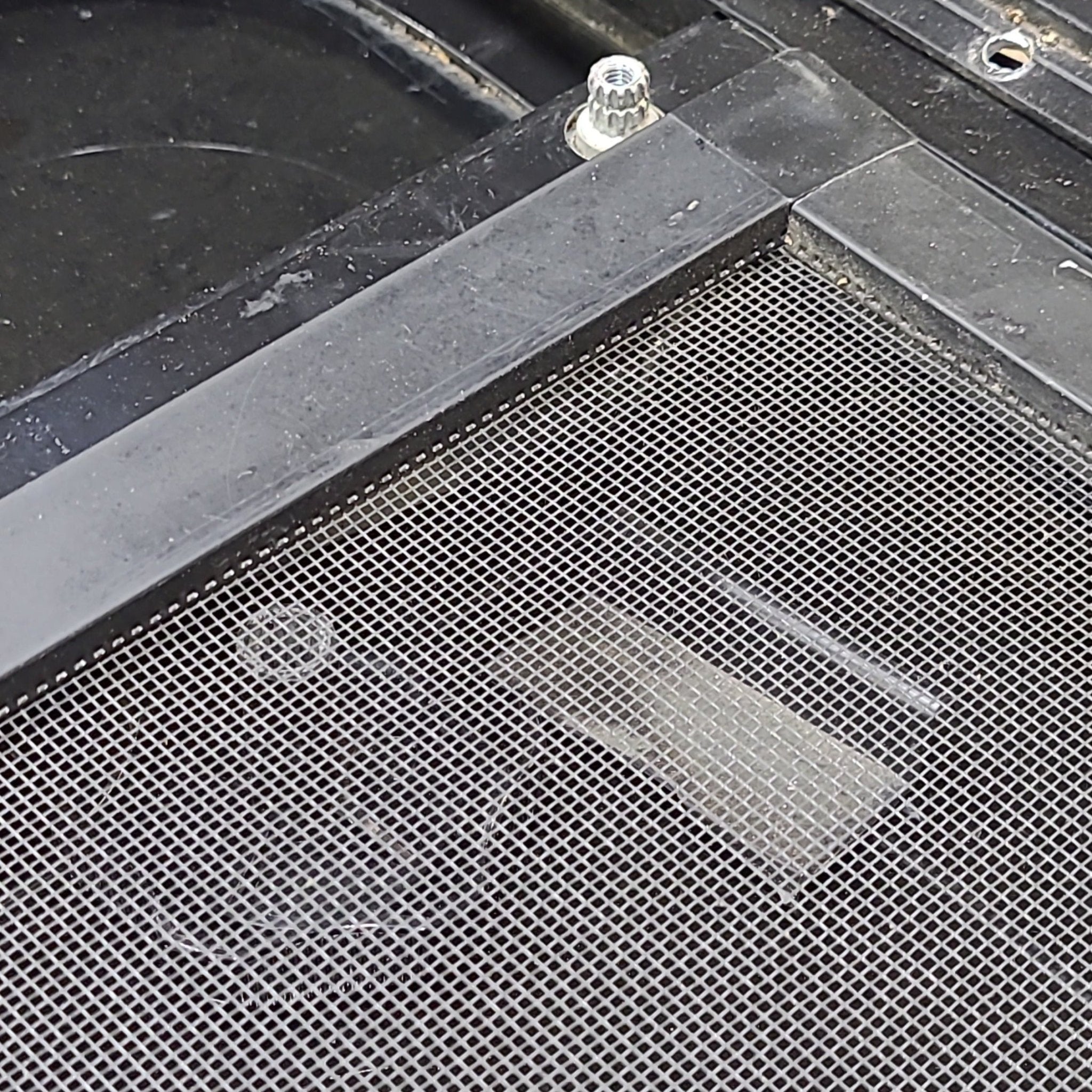 Used Black Radius Emergency Opening Window : 47 1/4" W x 22 1/2" H x 1 3/4" D - Young Farts RV Parts