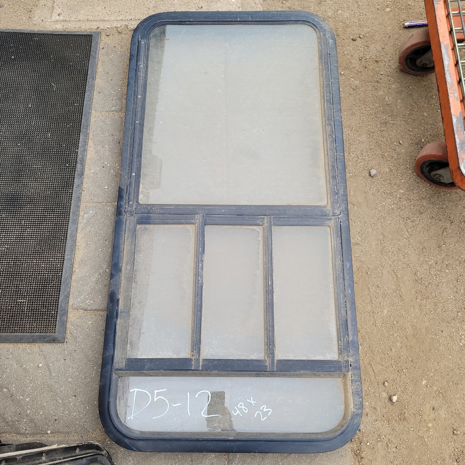 Used Black Radius Emergency Opening Window : 48 X 23 X 2