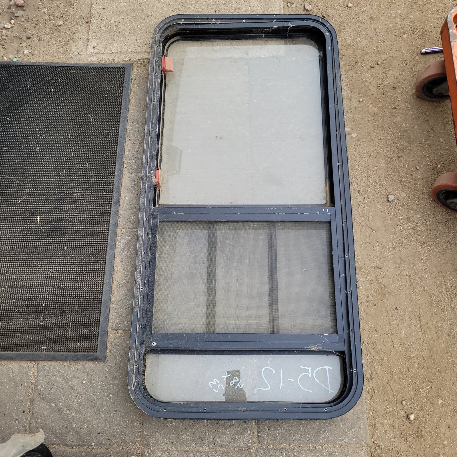 Used Black Radius Emergency Opening Window : 48 X 23 X 2