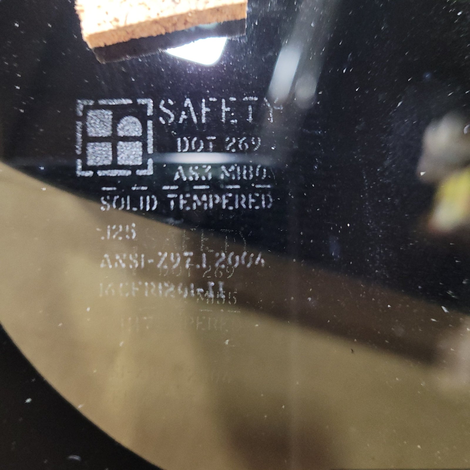 Used Black Radius Frameless Opening Window : 19 1/4